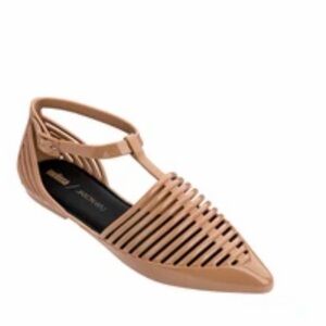 Melissa x Jason Wu Pointed Toe Flat Sandals Womens 9 Casual Beach Preppy